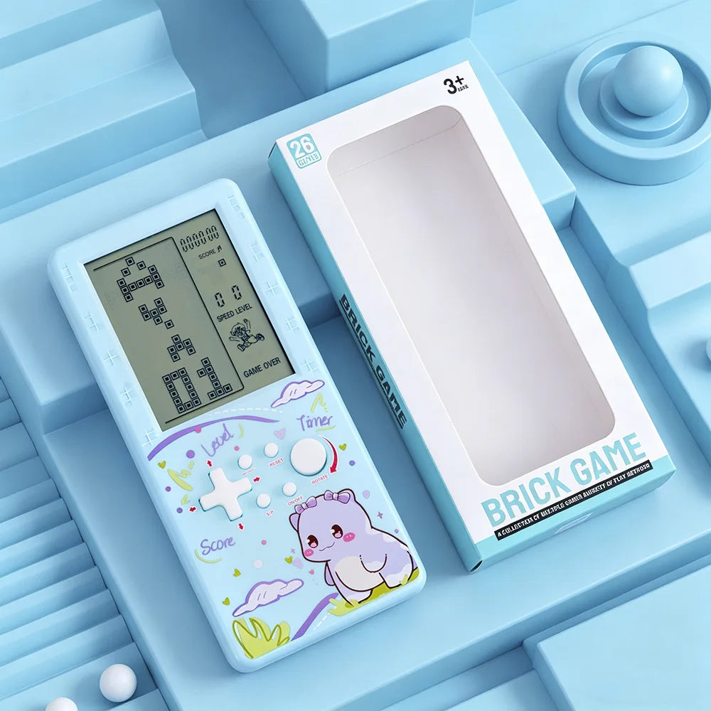 4-inch Large Screen Handheld Game Console With Cute Dinosaur Patterns for Party Gift