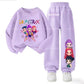 2026 New  Slayer Print Kids Sweatshirt Set 2Pcs Boys Girls Anime Casual Sportswear Children's Tracksui