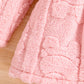 Girls spring and autumn children's fashion home casual warm pink velvet hooded coat 4-8Y1