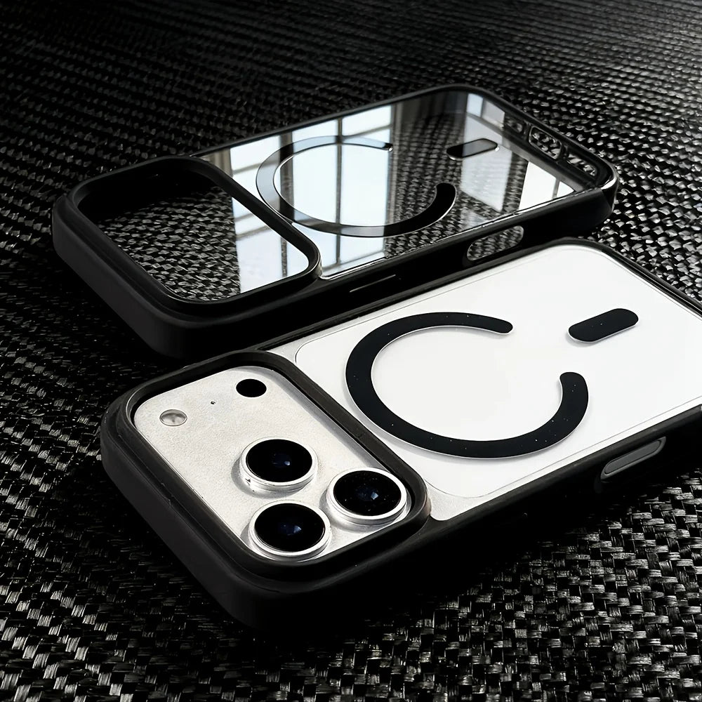 Fashion for Magsafe Wireless Charge Phone Case for IPhone 17 Air 16 15 14 Plus 13 12  Pro Max Transparent Acrylic Back Cover