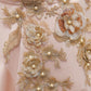 Elegant Flower Wedding Party Girls Dress Gold Princess Bridesmaids Evening Prom Gown Pageant Birthday Princess Dresses Vestidos