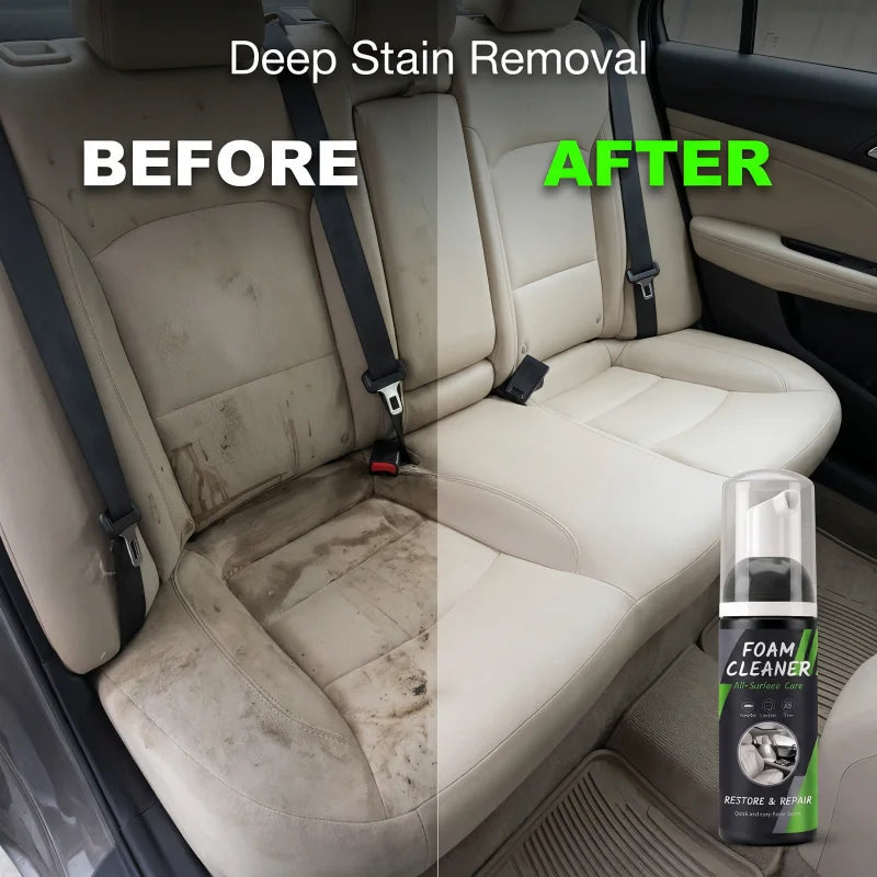 Multi-scene Foam Cleaning Spray | Powerful Stain Remover for Car Interior & Home Surfaces