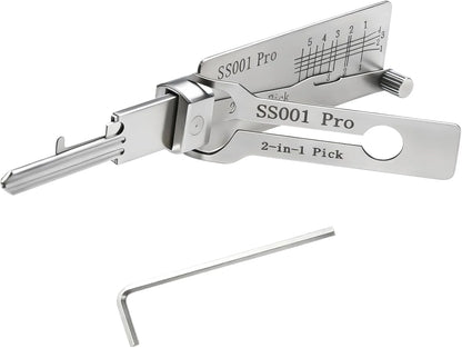 SS001 SS002 PRO 2-in-1 Stainless Steel Master Key Decoder Master Key Decoder Suitable for Opening Room Door Locks