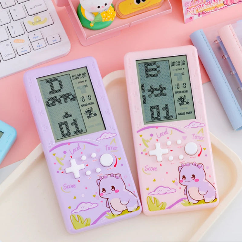 4-inch Large Screen Handheld Game Console With Cute Dinosaur Patterns for Party Gift