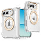 360°Rotating Metal Bracket Transparent Hard PC Fold Phone Case for iPhone Duo For Magsafe Magnetic Bumper For iPhone Duo Cover