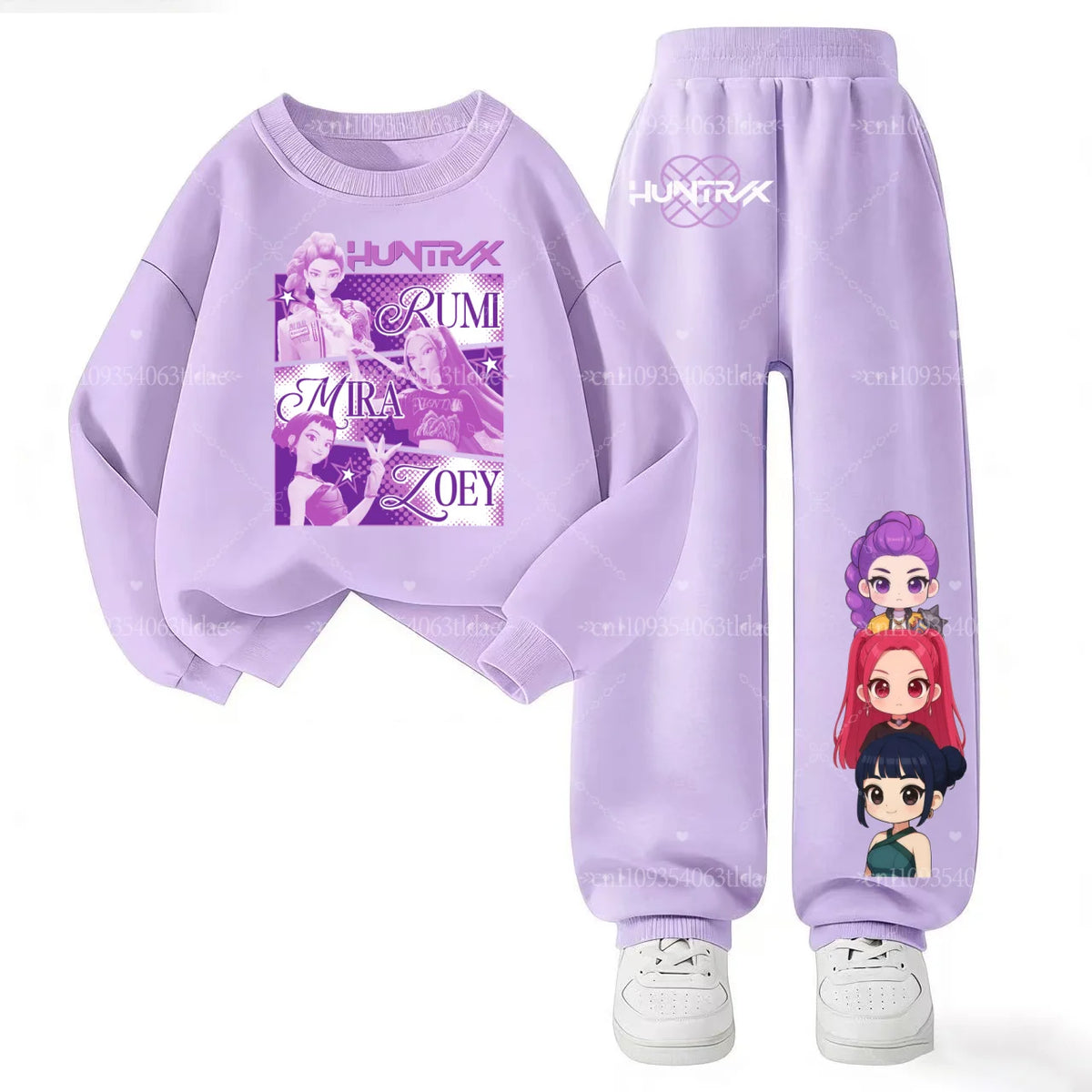 2026 New  Slayer Print Kids Sweatshirt Set 2Pcs Boys Girls Anime Casual Sportswear Children's Tracksui