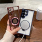 Transparent Electroplated Magnetic Stand Case Cover For Samsung Galaxy S26 S25 S24 S23 S22 S21 Ultra Plus FE A36 A35 A55 A54 A53