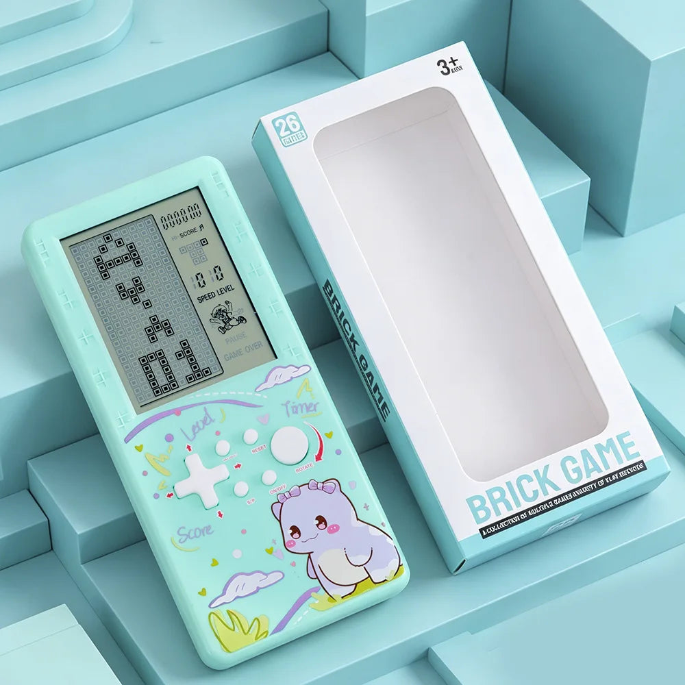 4-inch Large Screen Handheld Game Console With Cute Dinosaur Patterns for Party Gift