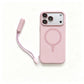 Contrast Lanyard Hand Wrist Strap Silicone Phone Case For iPhone 18 Pro 17 16 15 Pro Max For Magsafe With Lens Protector Cover