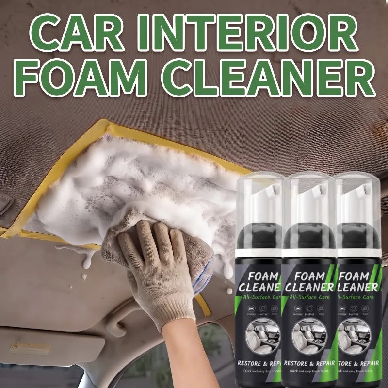 Multi-scene Foam Cleaning Spray | Powerful Stain Remover for Car Interior & Home Surfaces