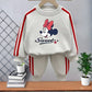 2026 Spring New Style Girls Casual Tracksuits Children's O Neck Hoodies and Long Pant Two Piece Kids Side Stripe Trousers Sets