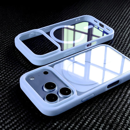 Fashion for Magsafe Wireless Charge Phone Case for IPhone 17 Air 16 15 14 Plus 13 12  Pro Max Transparent Acrylic Back Cover