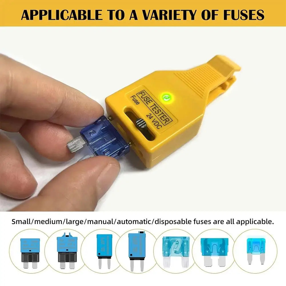2 in 1 Automotive Fuse Tester and Puller Adjustable Probe Fuse Checker Removal Tool with Indicator Light for MAXI ATO ATC ATM