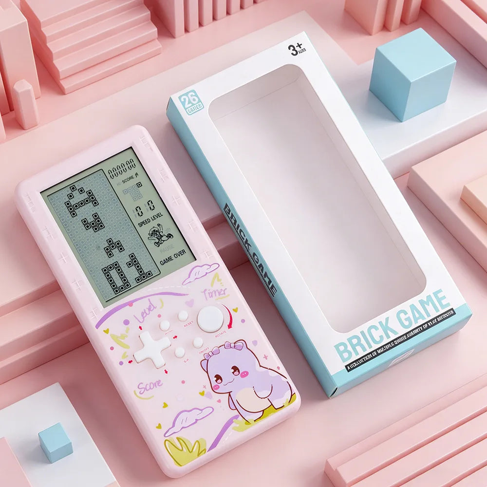 4-inch Large Screen Handheld Game Console With Cute Dinosaur Patterns for Party Gift