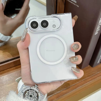 Strong Magnetic Force Case For iPhone Duo Fold for Magsafe Wireless Charge Cover for iphone 18 Duo Ultra Clear Case