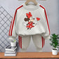 2026 Spring New Style Girls Casual Tracksuits Children's O Neck Hoodies and Long Pant Two Piece Kids Side Stripe Trousers Sets