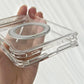 For iPhone Duo 18Fold Magnetic 360 Rotating Bracket Transparent Case for iPhone DUO 18ultra Shockproof for Magsafe Stand Cover