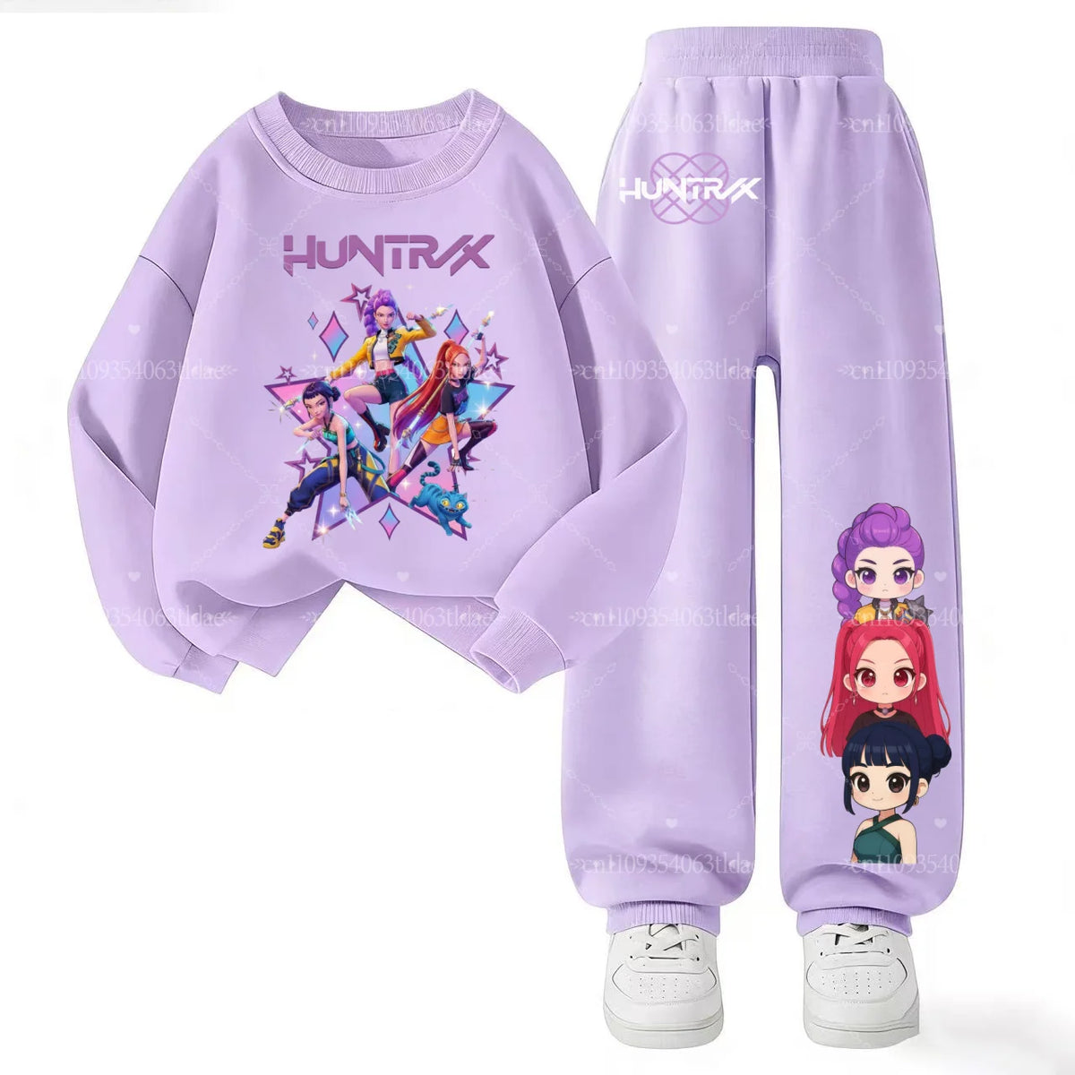 2026 New  Slayer Print Kids Sweatshirt Set 2Pcs Boys Girls Anime Casual Sportswear Children's Tracksui