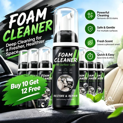 Multi-scene Foam Cleaning Spray | Powerful Stain Remover for Car Interior & Home Surfaces
