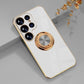Luxury Plating Magnetic 360°Ring Holder Phone Case For Samsung Galaxy A07 A17 A56 A36 A16 A55 A35 A15 A54 A34 A53 A52 Back Cover