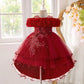 Elegant Flower Bridesmaid Party Girl Dresses Fashion Tulle Wedding Birthday Princess Dress for Girls Graduation Pageant Costumes