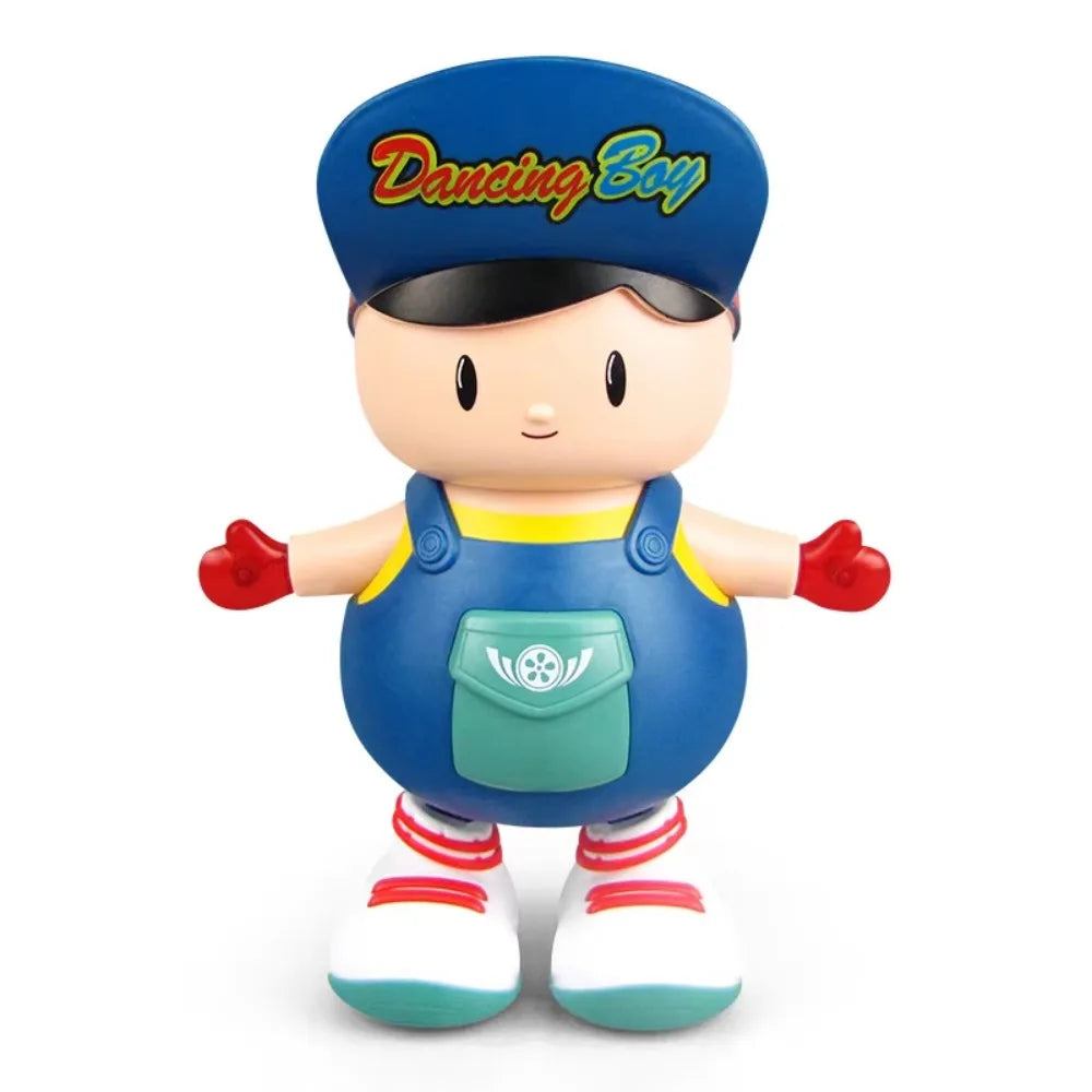 LED Dancing Boy Figurine Plastic with Lights Dancing Swing Boy Movable Collection Kids Electric Boy Toy Kids Toddlers