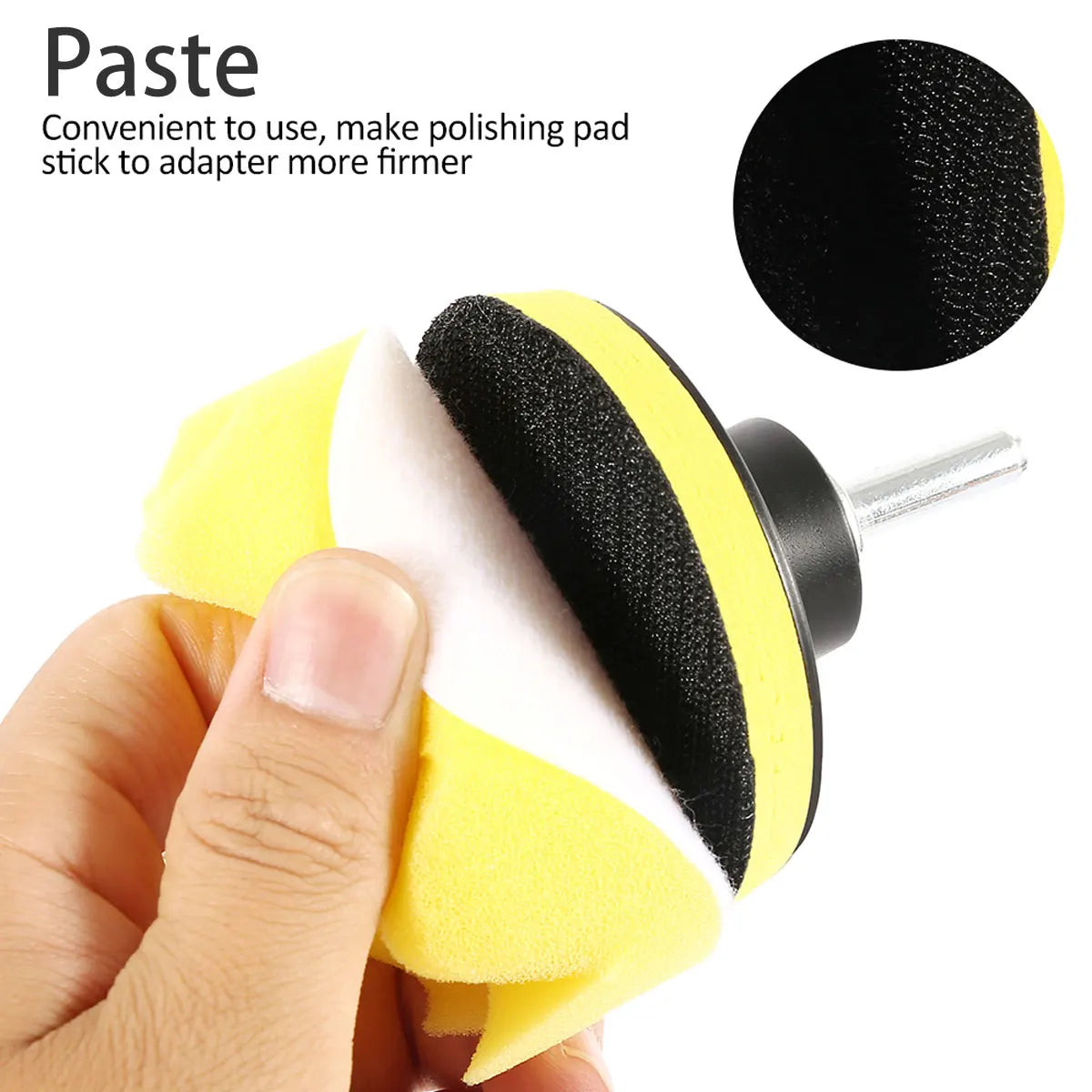 11 Pcs 3 Inch Car Polishing Pads Kit Reusable Car Buffing Pad Waxing Pad Cleaning Sponge Drill Attachment Auto Care Beauty Tools