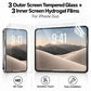 3 Outer Glass +3 Inner Films for iPhone Duo Screen Protector Protective Soft Hydrogel Film for Apple iPhoneDuo 2026