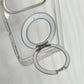 For iPhone Duo 18Fold Magnetic 360 Rotating Bracket Transparent Case for iPhone DUO 18ultra Shockproof for Magsafe Stand Cover