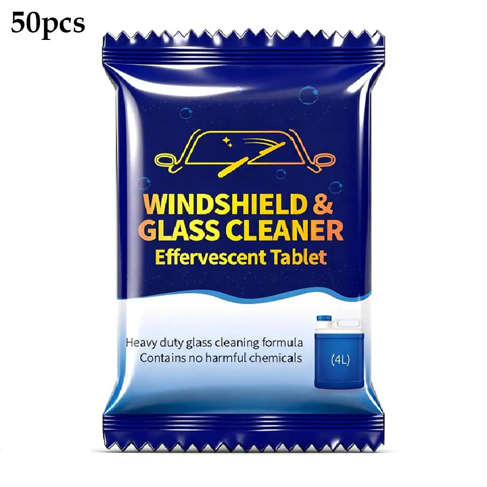 Car Windshield Cleaner Effervescent Tablets Solid Concentrated Washer Fluid For Auto Glass Oil Film Removal All Season