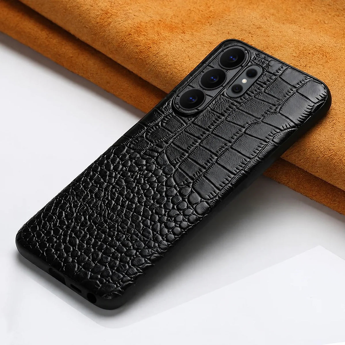 Genuine Cowhide Leather Phone Case for Samsung Galaxy S 26 S23 S25 S26 Ultra S25 FE S26 Plus Luxury Full Protector Cover