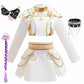 Dvoudílný taneční kostým pro dívky v bílé a zlaté barvě, populární oblečení na vystoupení ve stylu K-pop, dětská narozeninová párty, cosplay, týmová uniforma pro zpěvačky