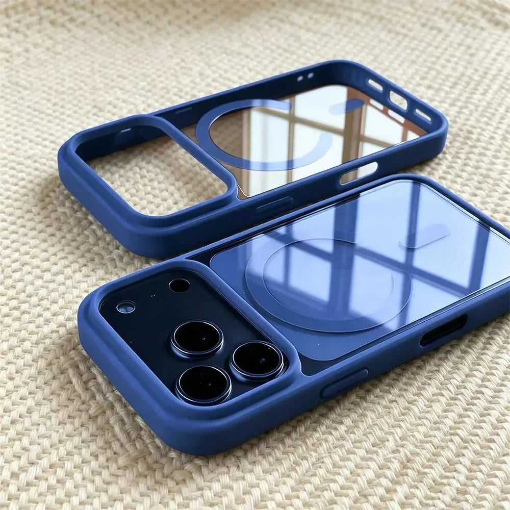 Luxury for Magsafe Wireless Charge Phone Case for iPhone 18 Pro Max 17 Air 16 Plus 15 14 13 12 11 Pro Max Magnetic Acrylic Cover