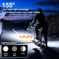 Solar Bicycle Light with Horn 120dB TYPE-C Fast Charging MTB Road Bike Front Lamp Flashlight Bicycle Light 1200 mah