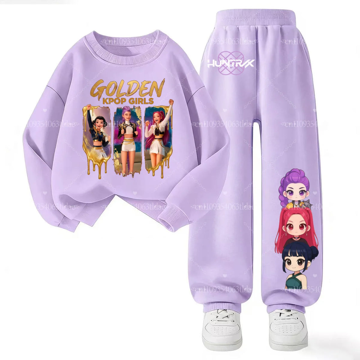 2026 New  Slayer Print Kids Sweatshirt Set 2Pcs Boys Girls Anime Casual Sportswear Children's Tracksui