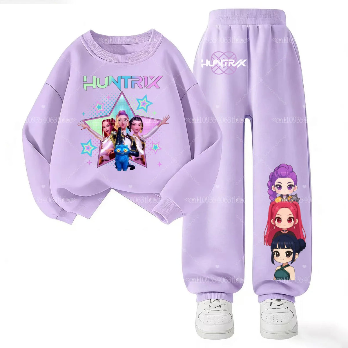 2026 New  Slayer Print Kids Sweatshirt Set 2Pcs Boys Girls Anime Casual Sportswear Children's Tracksui