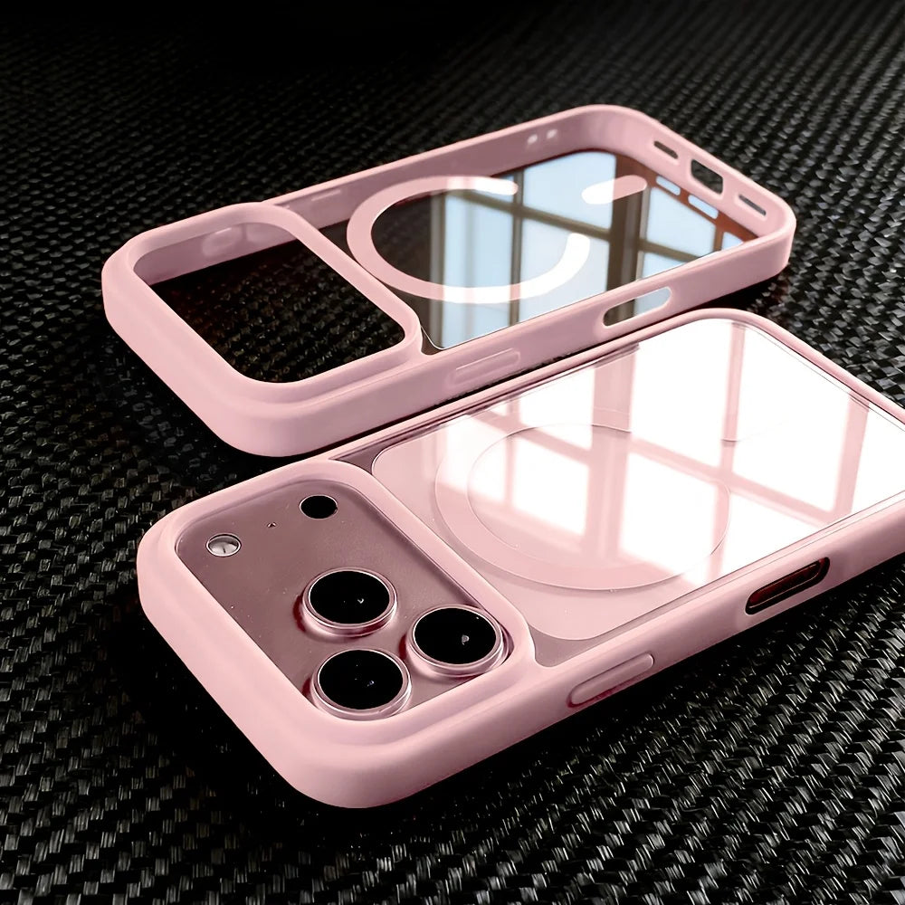Fashion for Magsafe Wireless Charge Phone Case for IPhone 17 Air 16 15 14 Plus 13 12  Pro Max Transparent Acrylic Back Cover