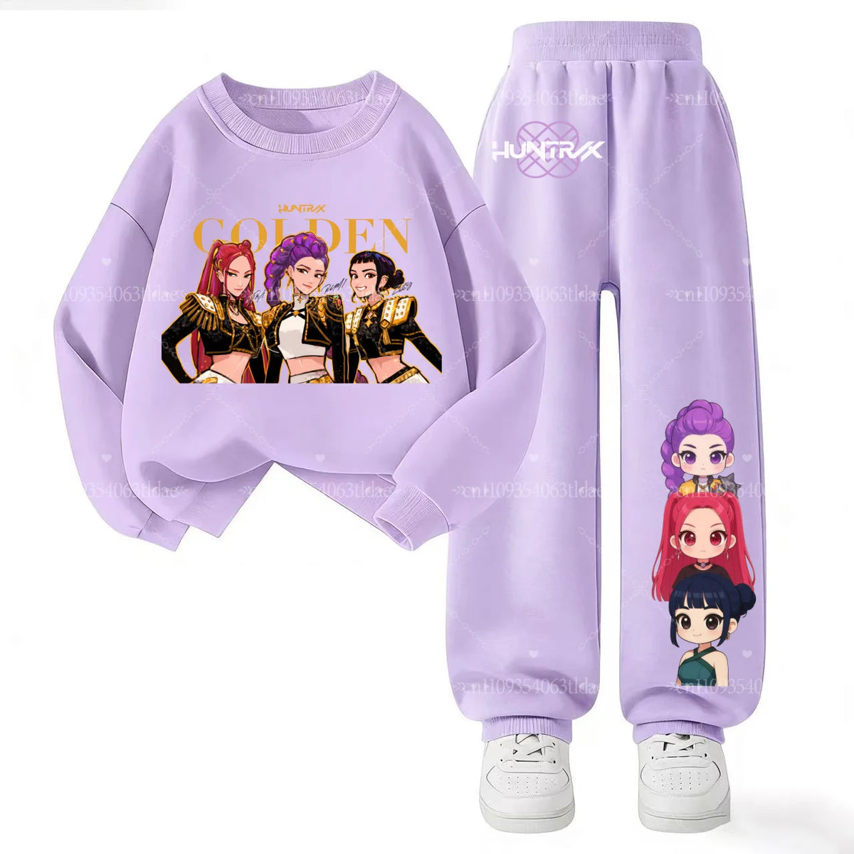 2026 New  Slayer Print Kids Sweatshirt Set 2Pcs Boys Girls Anime Casual Sportswear Children's Tracksui