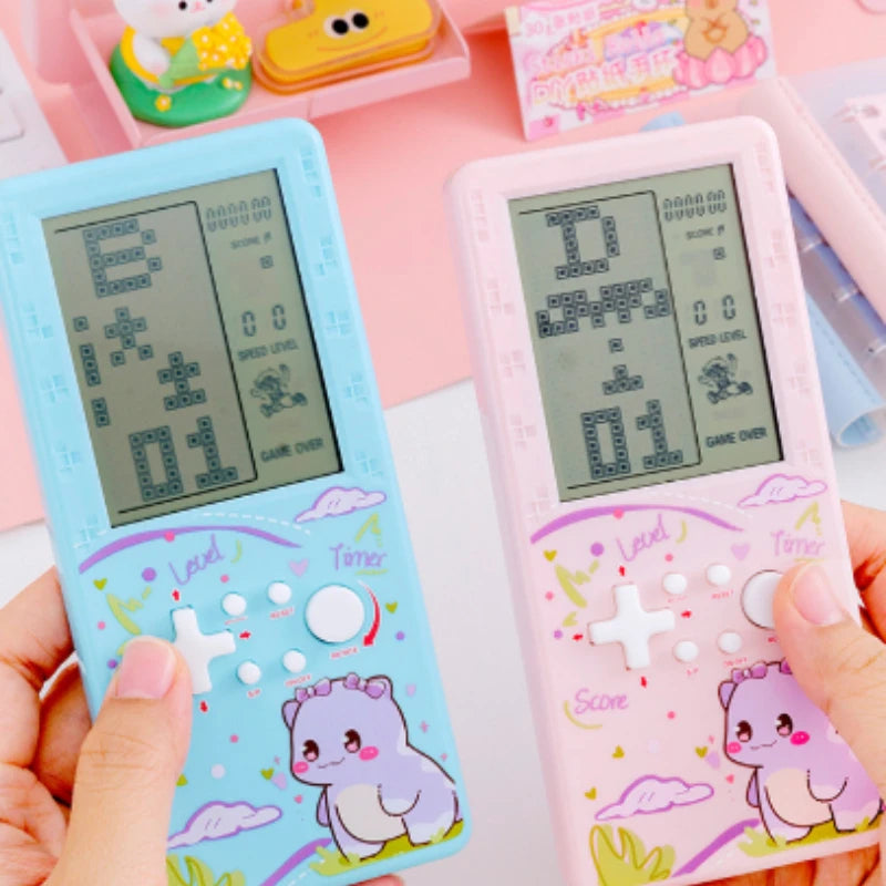 4-inch Large Screen Handheld Game Console With Cute Dinosaur Patterns for Party Gift