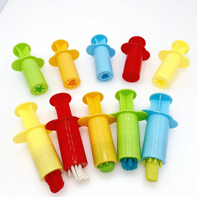 New Creative 3D Plasticine Tools Playdough Set Color Play Dough Model Tool Toys Clay Moulds Deluxe Set