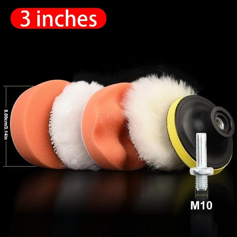 6pcs Car Polishing Sponge Pads Kit Foam Buffer for Waxing And Scratch Removal 3 4 5 Inch Compatible with Polishing Machines