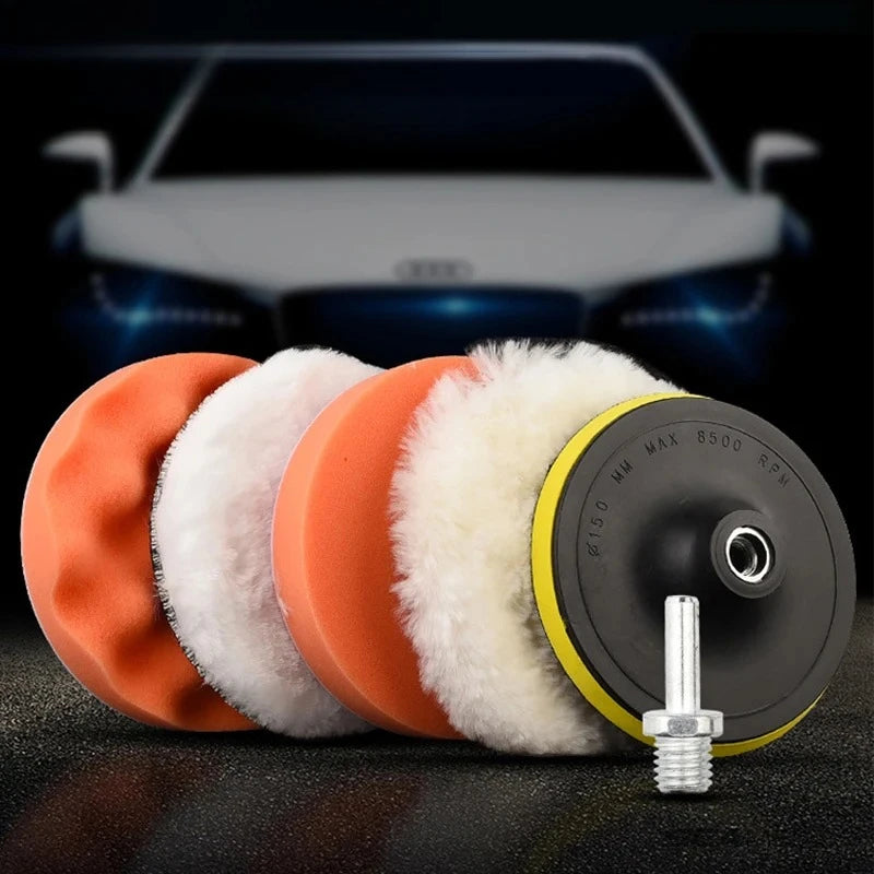 6pcs Car Polishing Sponge Pads Kit Foam Buffer for Waxing And Scratch Removal 3 4 5 Inch Compatible with Polishing Machines