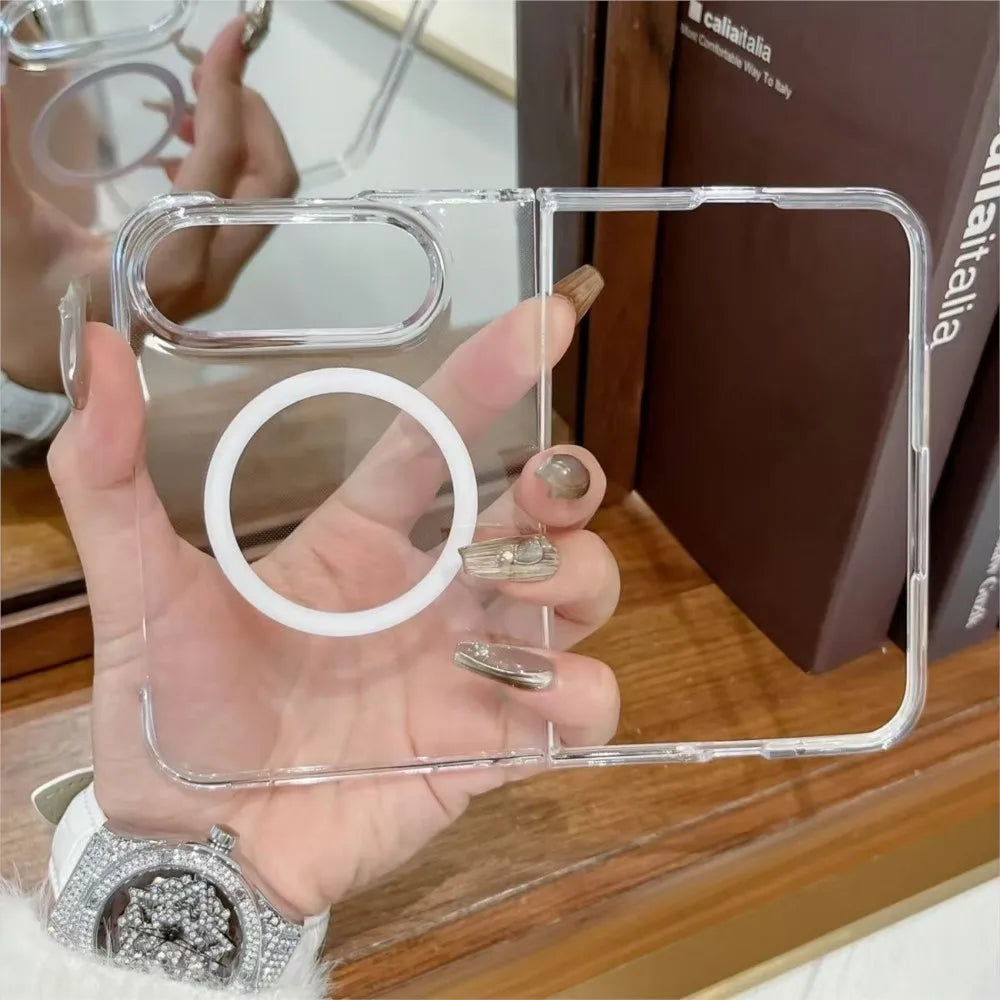Strong Magnetic Force Case For iPhone Duo Fold for Magsafe Wireless Charge Cover for iphone 18 Duo Ultra Clear Case