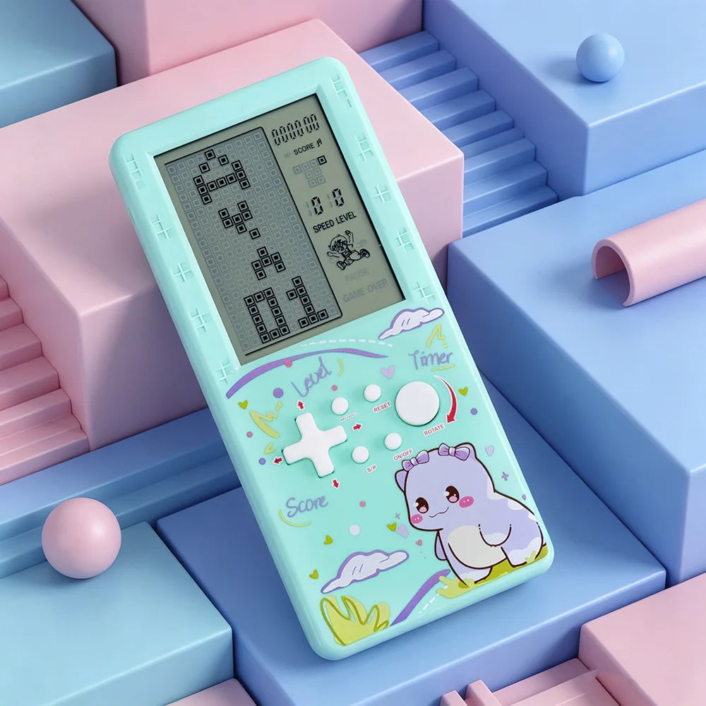 4-inch Large Screen Handheld Game Console With Cute Dinosaur Patterns for Party Gift