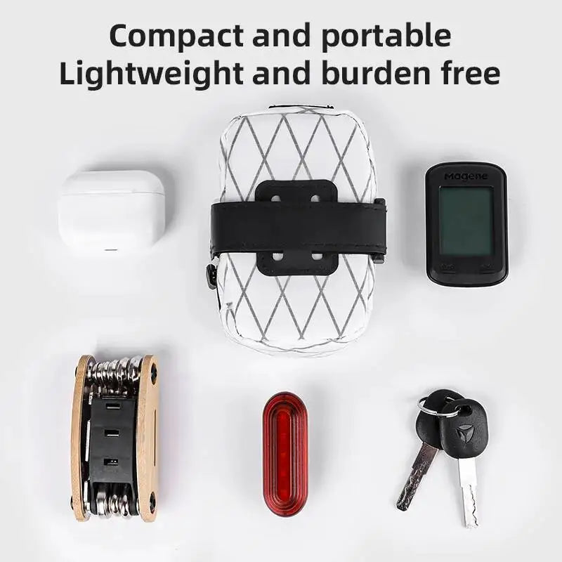 ESLNF Waterproof Reflective Tail Quick Release Riding Bike Saddle Bag Bicycle Accessories