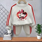 2026 Spring New Style Girls Casual Tracksuits Children's O Neck Hoodies and Long Pant Two Piece Kids Side Stripe Trousers Sets