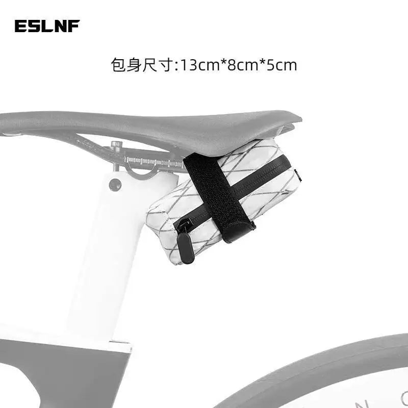 ESLNF Waterproof Reflective Tail Quick Release Riding Bike Saddle Bag Bicycle Accessories