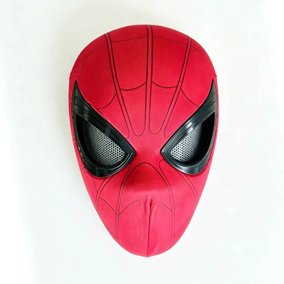 2026 Popular Breathable Spider Man Headset with Chin Operable Blink Touch Glowing Mask Miles Halloween Cosplay Boys Headgear Toy
