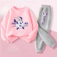Spring Autumn New Style Children's Clothing Sets Baby Girls O Neck Sweatshirt Pants Two Piece Set Kids Breathable Thin Tracksuit
