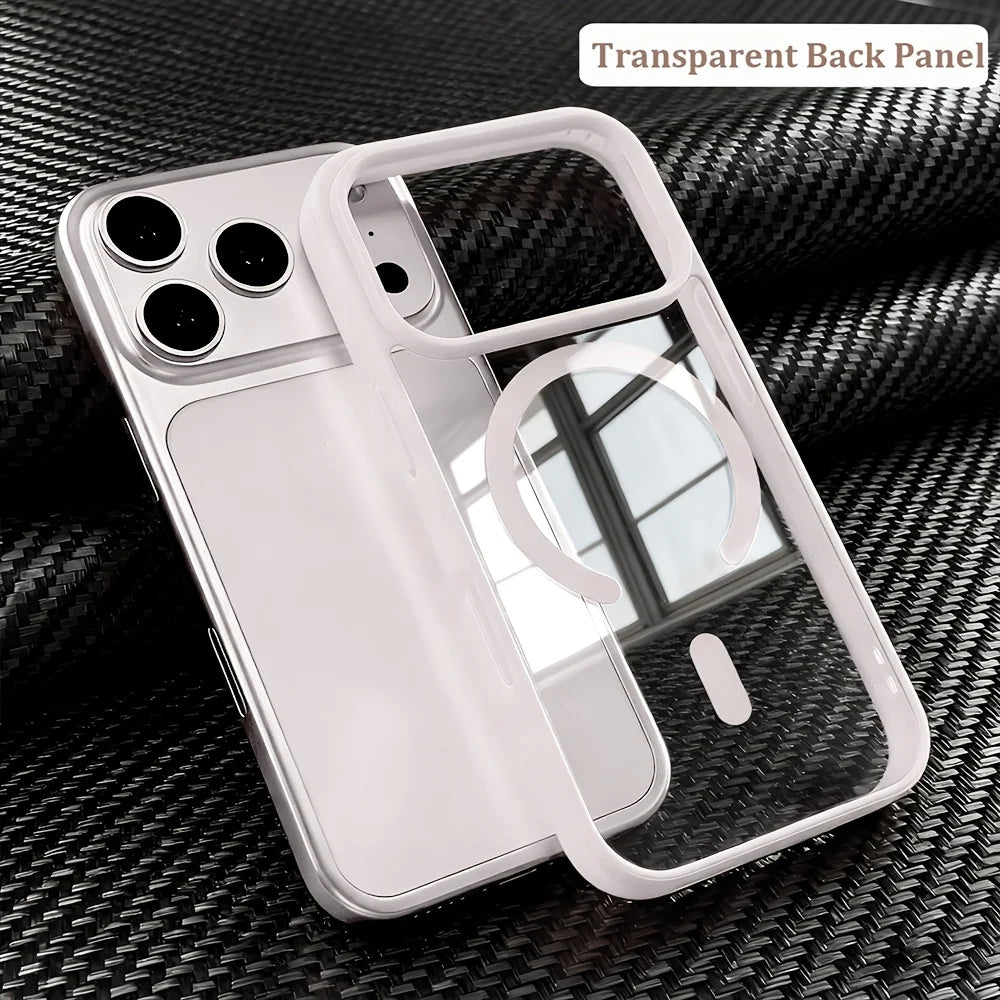 Fashion for Magsafe Wireless Charge Phone Case for IPhone 17 Air 16 15 14 Plus 13 12  Pro Max Transparent Acrylic Back Cover